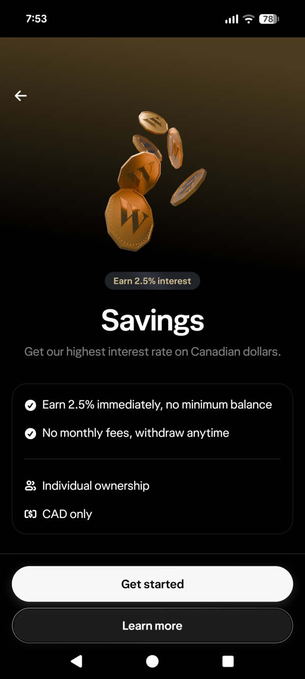 Wealthsimple savings account
