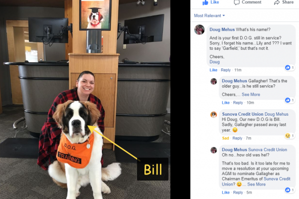 Figure 1: Screenshot of Facebook post from Sunova Credit Union