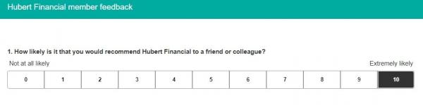 Figure 1: Question #1 from Hubert member feedback survey taken April 24, 2020