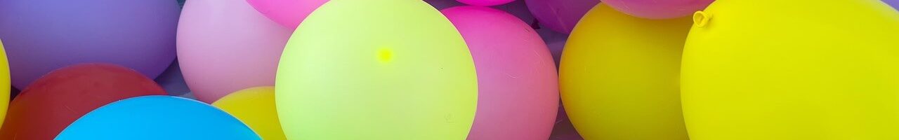 Multi-coloured balloons